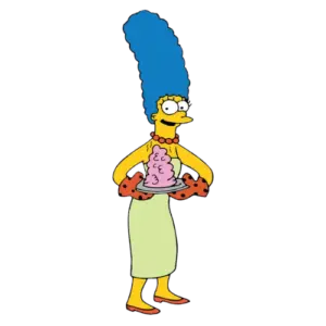 Pink Fluffy Cake, Cartoon, The_Simpsons, Marge_Simpson, easy, famous