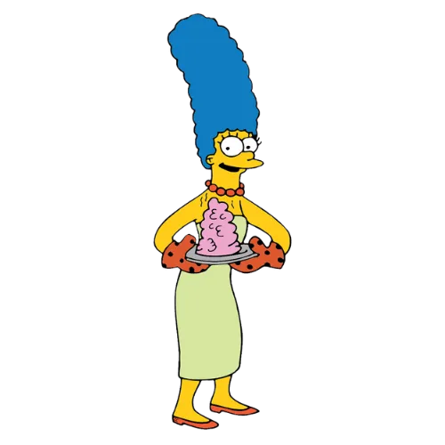 Pink Fluffy Cake, Cartoon, The_Simpsons, Marge_Simpson, easy, famous