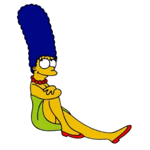 Dark Blue Hair, Cartoon, The_Simpsons, Marge_Simpson, easy, famous