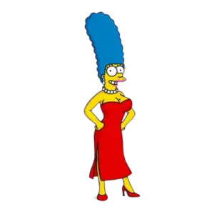 Marge Red Dress., Cartoon, The_Simpsons, Marge_Simpson, easy, famous
