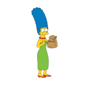 Brown Paper Bag, Cartoon, The_Simpsons, Marge_Simpson, easy, famous