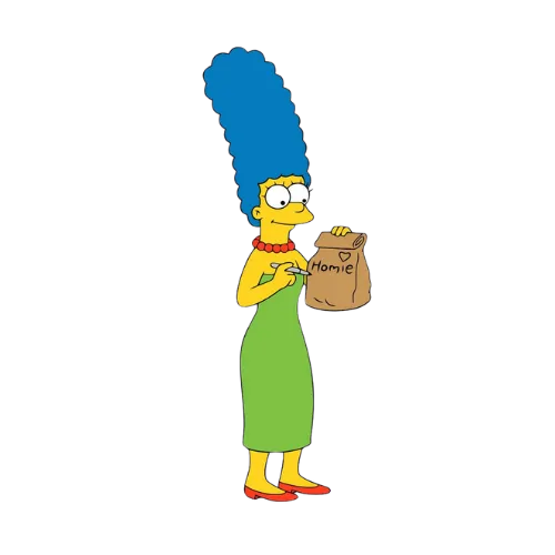 Brown Paper Bag, Cartoon, The_Simpsons, Marge_Simpson, easy, famous