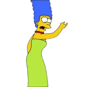 Raised Open Hand, Cartoon, The_Simpsons, Marge_Simpson, easy, famous