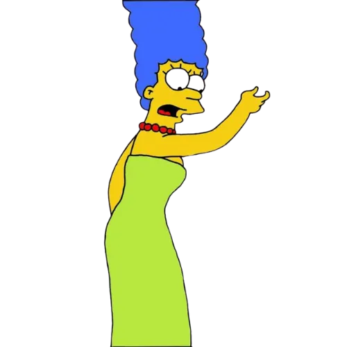 Raised Open Hand, Cartoon, The_Simpsons, Marge_Simpson, easy, famous
