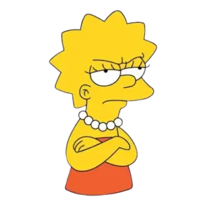 Crossed Arms Pose, Cartoon, The_Simpsons, Lisa_Simpson, easy, famous