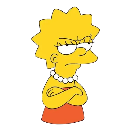 Crossed Arms Pose, Cartoon, The_Simpsons, Lisa_Simpson, easy, famous