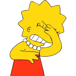 Hand Covering Face, Cartoon, The_Simpsons, Lisa_Simpson, easy, famous