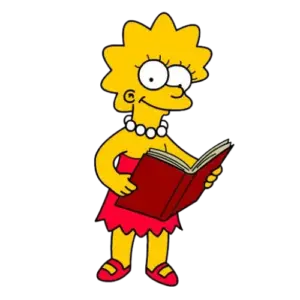 Lisa Reading Book, Cartoon, the_simpsons, lisa_simpson, easy, famous