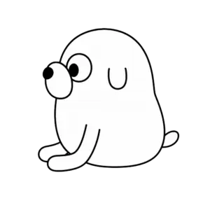 Bean Shaped Jake, Cartoon, Adventure_Time, Jake, easy, famous