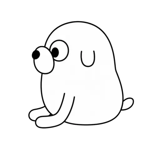 Bean Shaped Jake, Cartoon, Adventure_Time, Jake, easy, famous