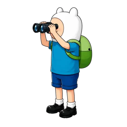 Binocular Finn, Cartoon, Adventure_Time, Finn, normal, famous
