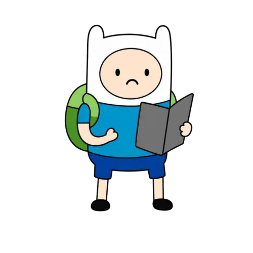 Book Holding Finn, Cartoon, Adventure_Time, Finn, easy, famous