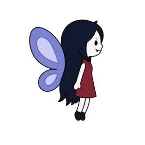 Butterfly Wing Marceline, Cartoon, unknown_show, unknown_character, easy, no_famous