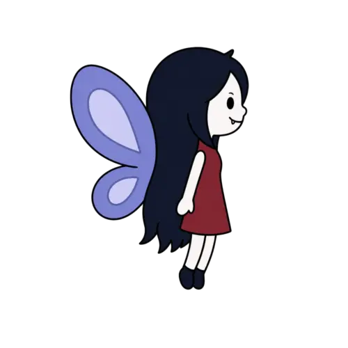 Butterfly Wing Marceline, Cartoon, unknown_show, unknown_character, easy, no_famous