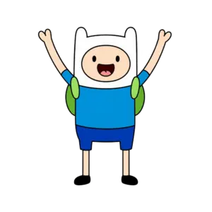 Cheering Finn, Cartoon, Adventure_Time, Finn, easy, US