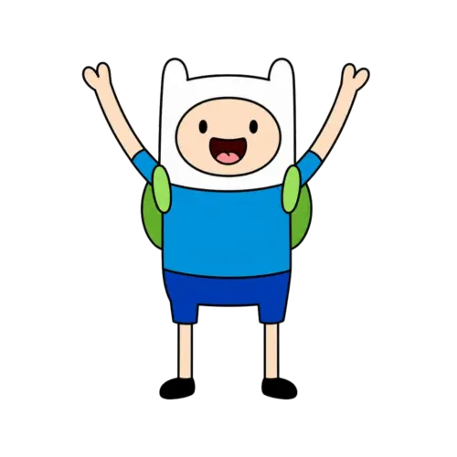 Cheering Finn, Cartoon, Adventure_Time, Finn, easy, US