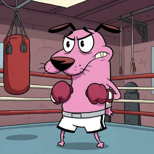 Courage Dog Boxing, Cartoon, Courage_the_Cowardly_Dog, Courage, normal, famous