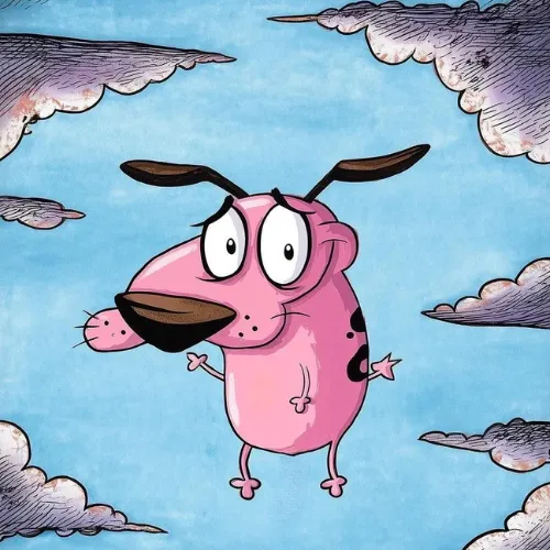 Courage Dog Cloud, Cartoon, Courage_the_Cowardly_Dog, Courage, easy, famous