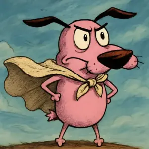 Courage Dog Super, Cartoon, Courage_the_Cowardly_Dog, Courage, easy, famous