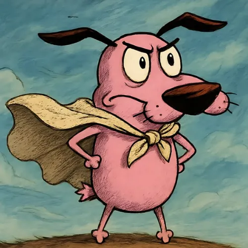 Courage Dog Super, Cartoon, Courage_the_Cowardly_Dog, Courage, easy, famous