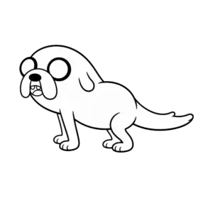 Crawling Long Jake, Cartoon, Adventure_Time, Jake, easy, famous