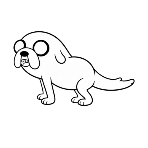 Crawling Long Jake, Cartoon, Adventure_Time, Jake, easy, famous