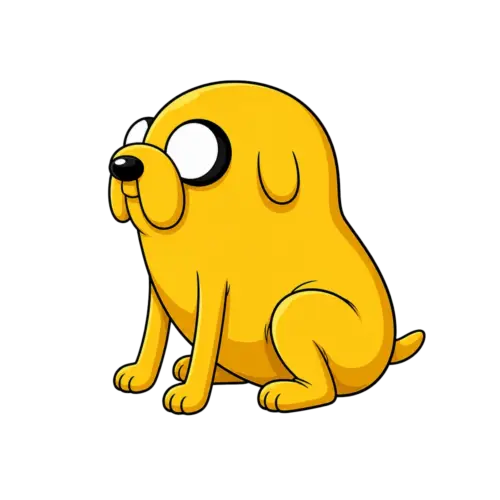 Droopy Sitting Jake, Cartoon, Adventure_Time, Jake, easy, famous