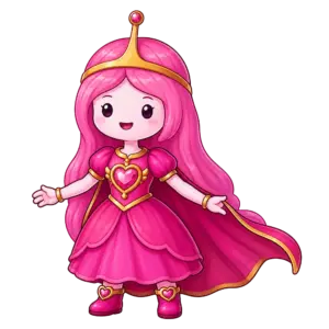 Elegant Royal Gown, Cartoon, unknown_movie, unknown_character, easy, no_famous