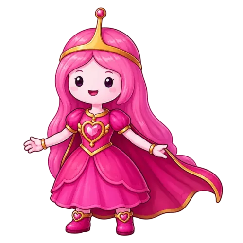 Elegant Royal Gown, Cartoon, unknown_movie, unknown_character, easy, no_famous