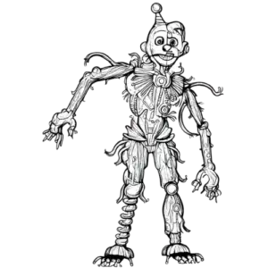 Ennard Cool Pose, Cartoon, Five_Nights_at_Freddy's, animatronic, hard, famous