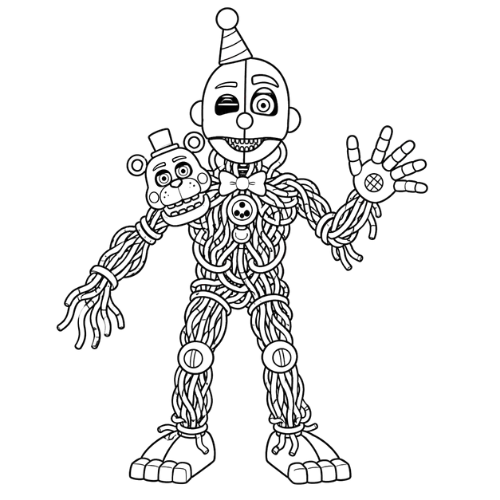 Ennard Smile, Cartoon, Ennard, say hi, smile, easy