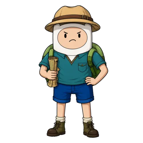 Explorer Finn, Cartoon, Adventure_Time, Finn, easy, famous