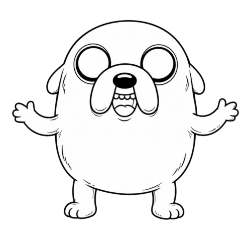 Furry Warrior Jake, Cartoon, adventure_time, jake, easy, famous