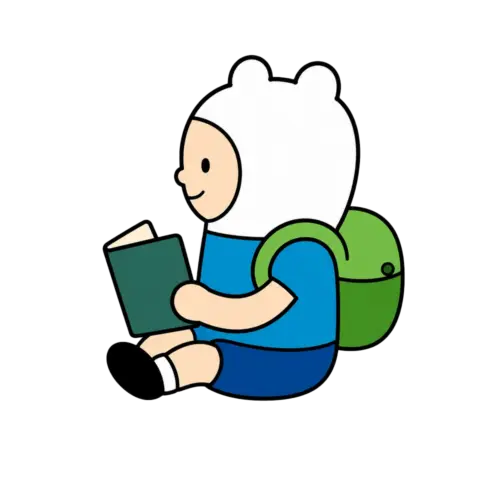 Kneeling Finn, Cartoon