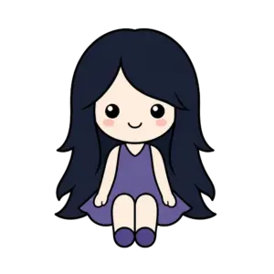 Little Vampire Girl, Cartoon, chibi_girl, easy, JP, KR