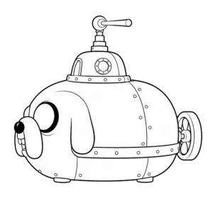Mechanical Jake Vehicle, Cartoon, Adventure_Time, Jake_the_Dog_Submarine, normal, famous