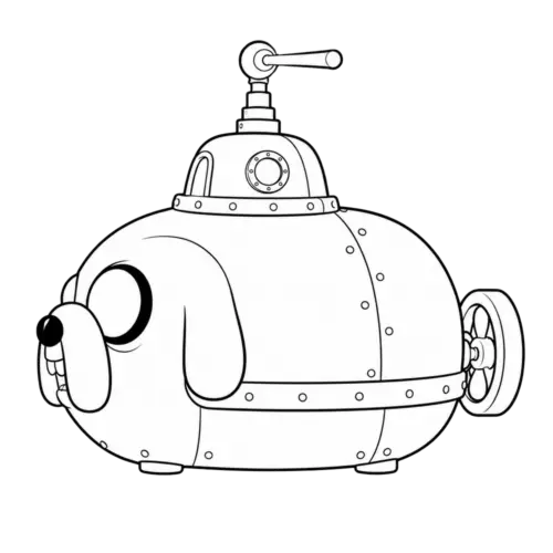 Mechanical Jake Vehicle, Cartoon, Adventure_Time, Jake_the_Dog_Submarine, normal, famous