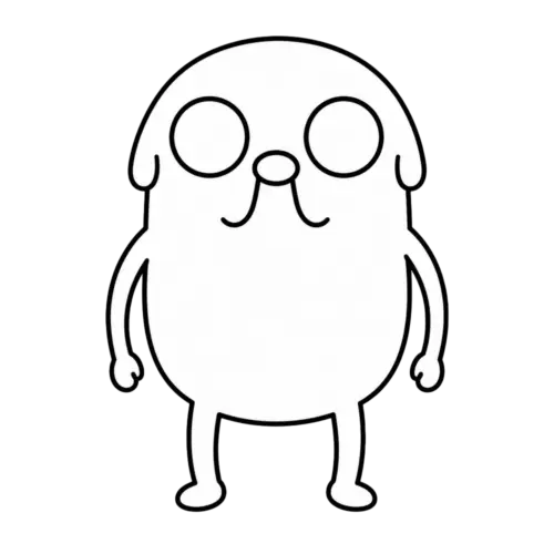 Melting Standing Jake, Cartoon, adventure_time, jake, easy, famous