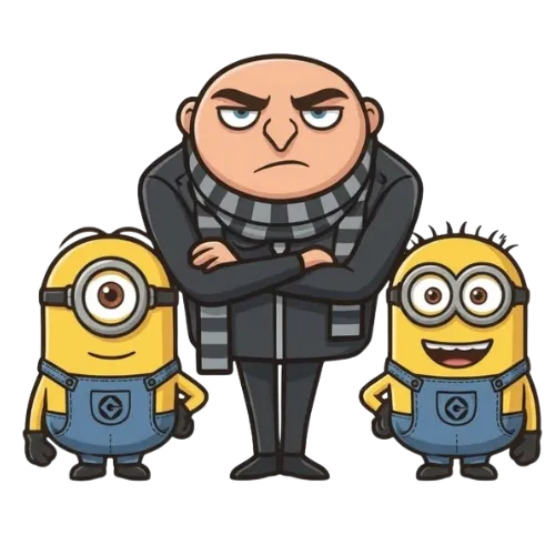 Cool Minions, Cartoon, Despicable_Me, Minions_and_Gru, easy, famous