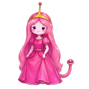 Pink Cat Princess, Cartoon, Adventure_Time, Princess_Bubblegum, normal, famous