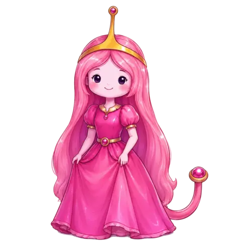 Pink Cat Princess, Cartoon, Adventure_Time, Princess_Bubblegum, normal, famous