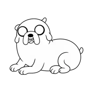 Resting Puppy Jake, Cartoon, adventure_time, jake, easy, famous