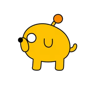 Round Standing Jake, Cartoon, Adventure_Time, sketch, easy, famous