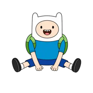 Seated Happy Finn, Cartoon, Adventure_Time, Finn, easy, famous