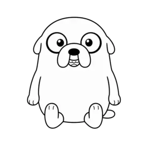 Shaggy Sitting Jake, Cartoon, Adventure_Time, Jake, easy, famous