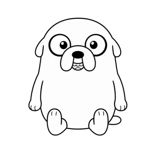 Shaggy Sitting Jake, Cartoon, Adventure_Time, Jake, easy, famous