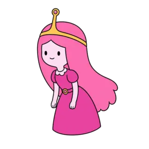 Shy Pink Princess, Cartoon, Adventure_Time, Princess_Bubblegum, easy, famous