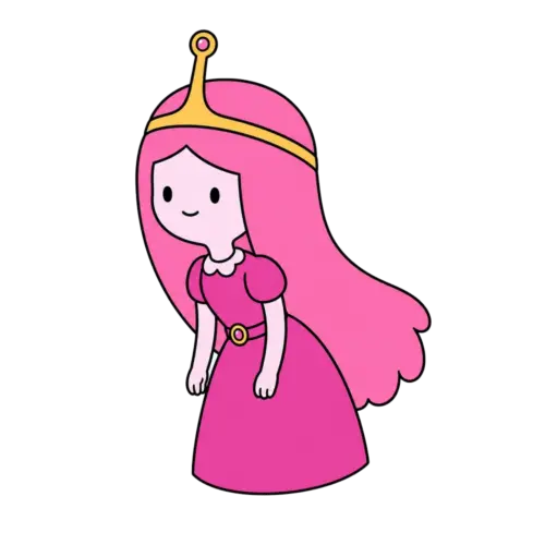 Shy Pink Princess, Cartoon, Adventure_Time, Princess_Bubblegum, easy, famous