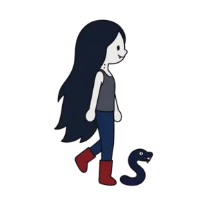 Snake Tail Marceline, Cartoon, Adventure_Time, Marceline, easy, famous