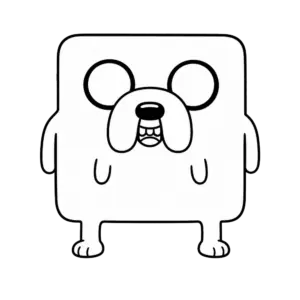 Square Body Jake, Cartoon, Adventure_Time, Jake, easy, famous